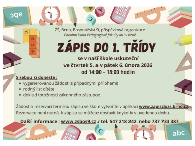 Zápis do 1. tříd