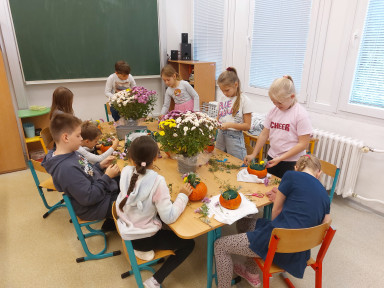 Podzimní tvoření v kroužku.