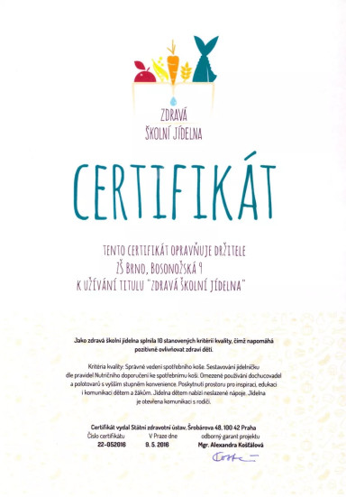 Zdravá školní jídelna